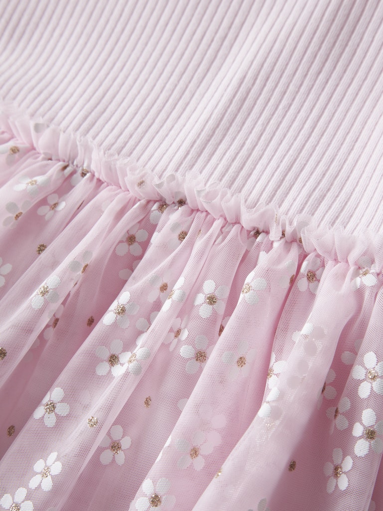 NAME IT Floral Dress Cradle Pink detail view