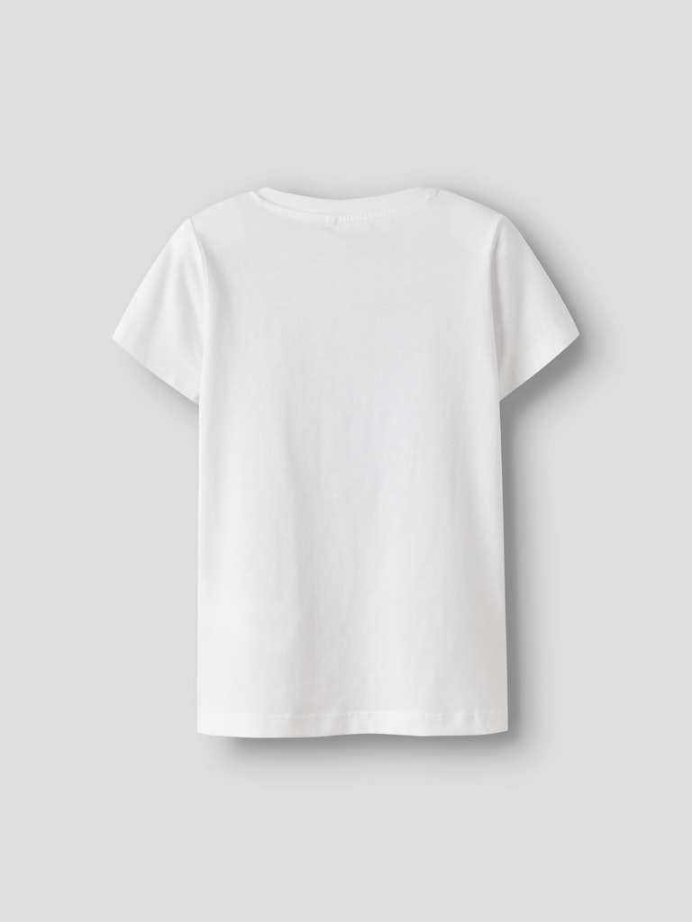 White t-shirt on a light gray background