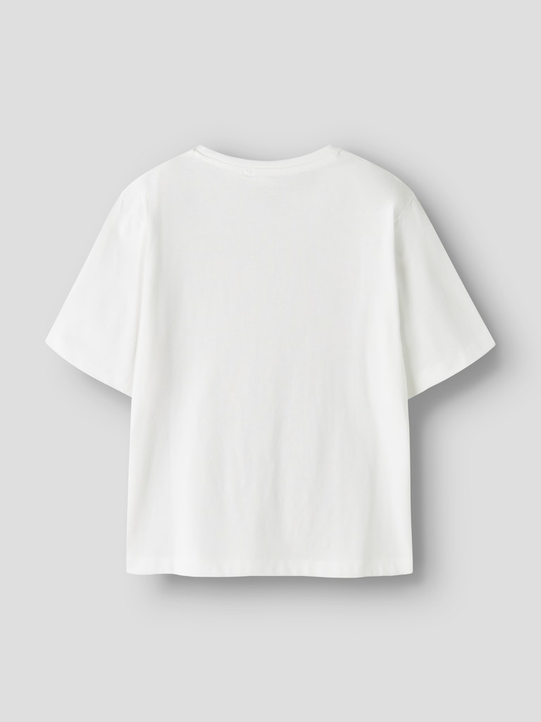 White t-shirt on a light gray background