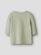 NAME IT Vubie Long Sleeve Top - Cloud Dancer/Dawn Pink/Swamp Cloud Dancer back view
