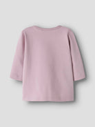 NAME IT Vubie Long Sleeve Top - Cloud Dancer/Dawn Pink/Swamp Dawn Pink close up view