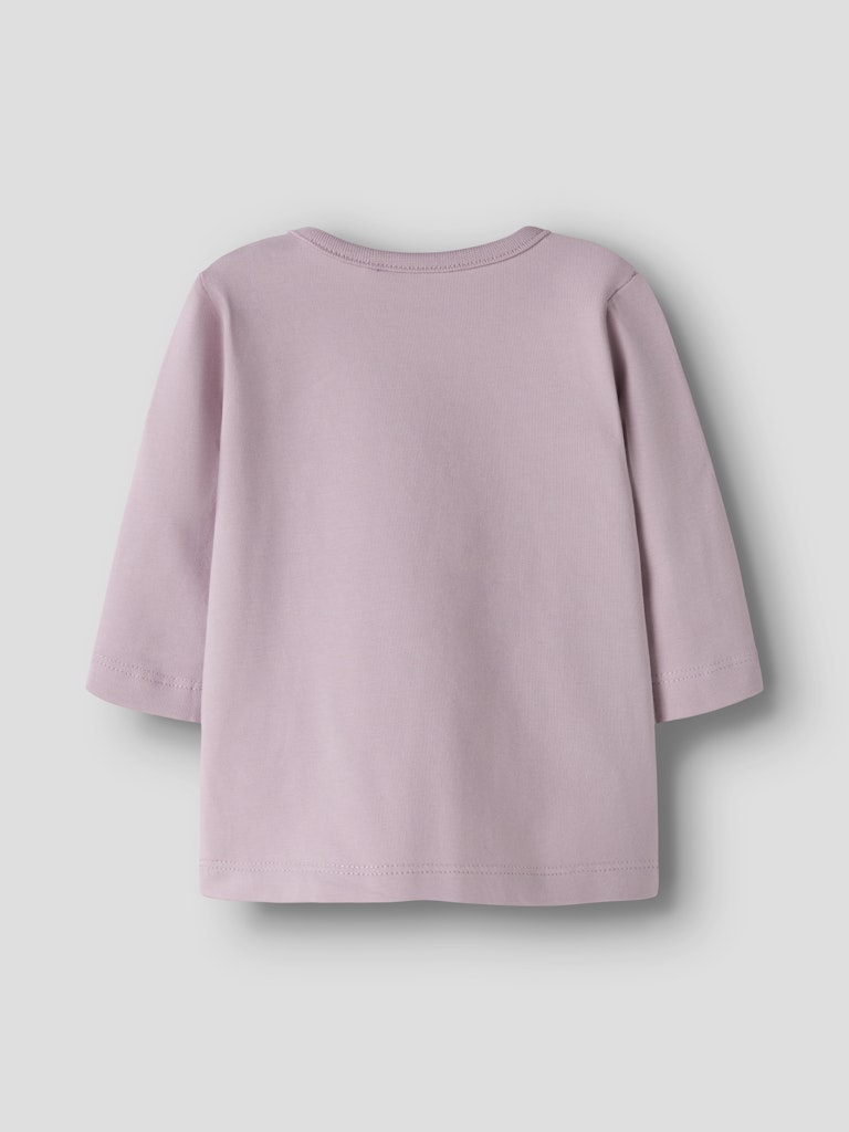 NAME IT Vubie Long Sleeve Top - Cloud Dancer/Dawn Pink/Swamp Dawn Pink close up view