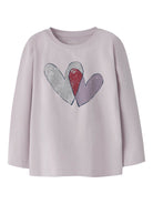 NAME IT Teartas Long Sleeve Top Lilac Marble front view