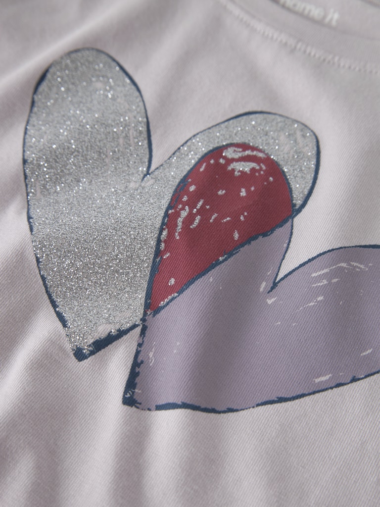 Girl's Teartas Long Sleeve Top-Lilac Marble-Close Up View