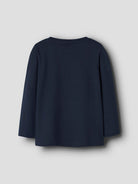 NAME IT Teartas Long Sleeve Top Navy Blazer flat front view