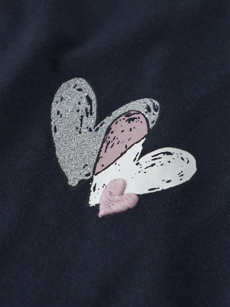 Girl's Teartas Long Sleeve Top-Navy Blazer-Close Up View