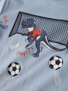 Dinosaur goalkeeper graphic