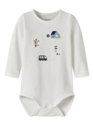 NAME IT Bent Long Sleeve Body - Cloud Dancer Cloud Dancer front view