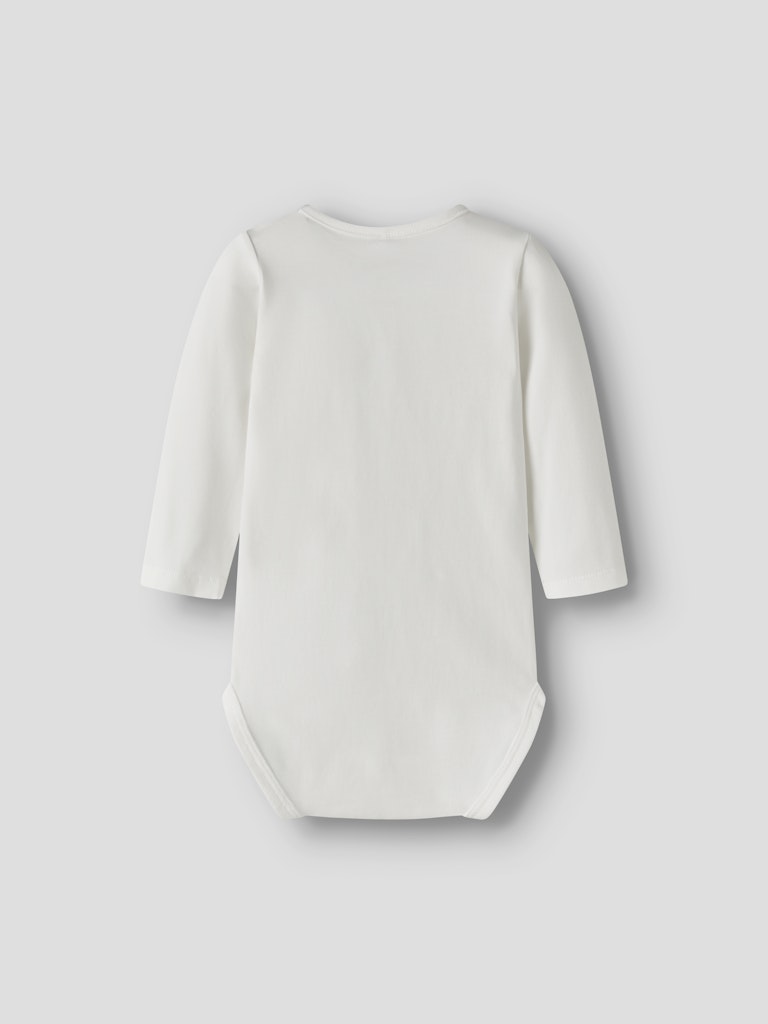 Newborn Bent Long Sleeve Body - Cloud Dancer-Back View