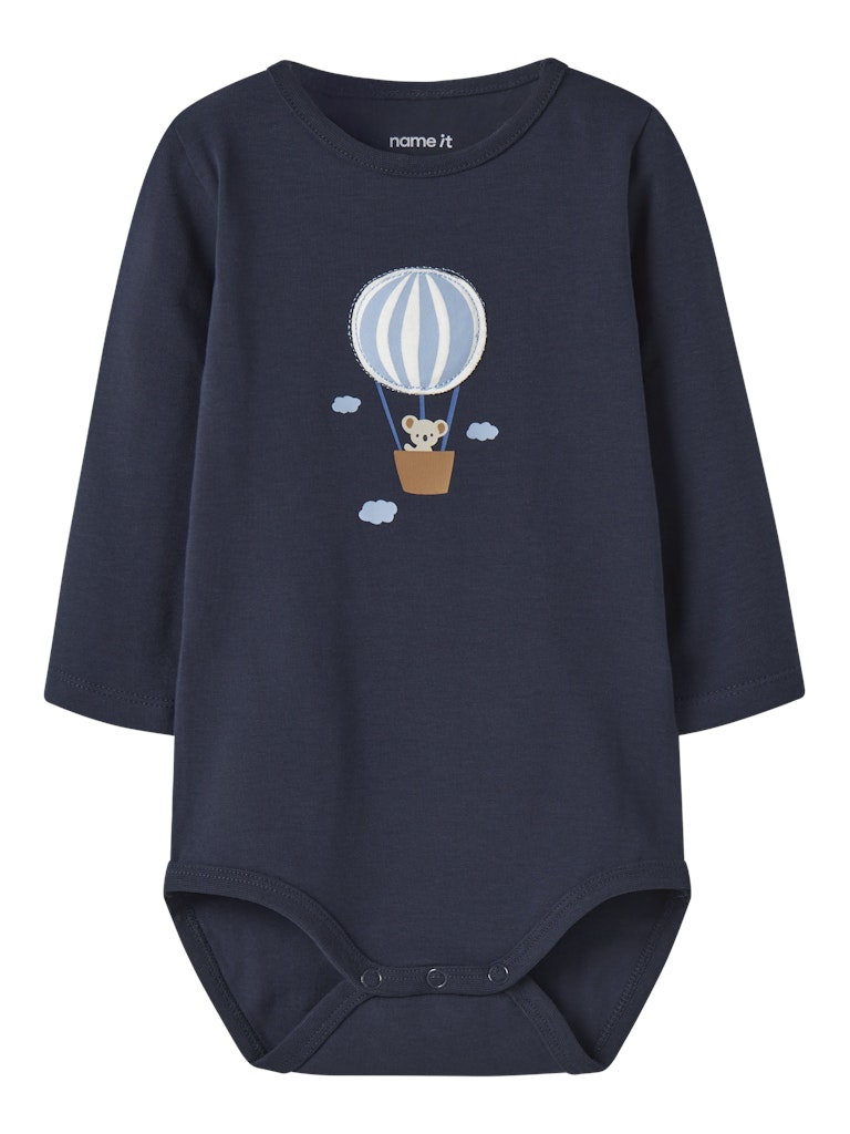 Newborn Bent Long Sleeve Body - Navy Blazer-Front View