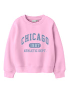 NAME IT Fabia Kid Girl Chicago Sweat Pear Sorbet model front view
