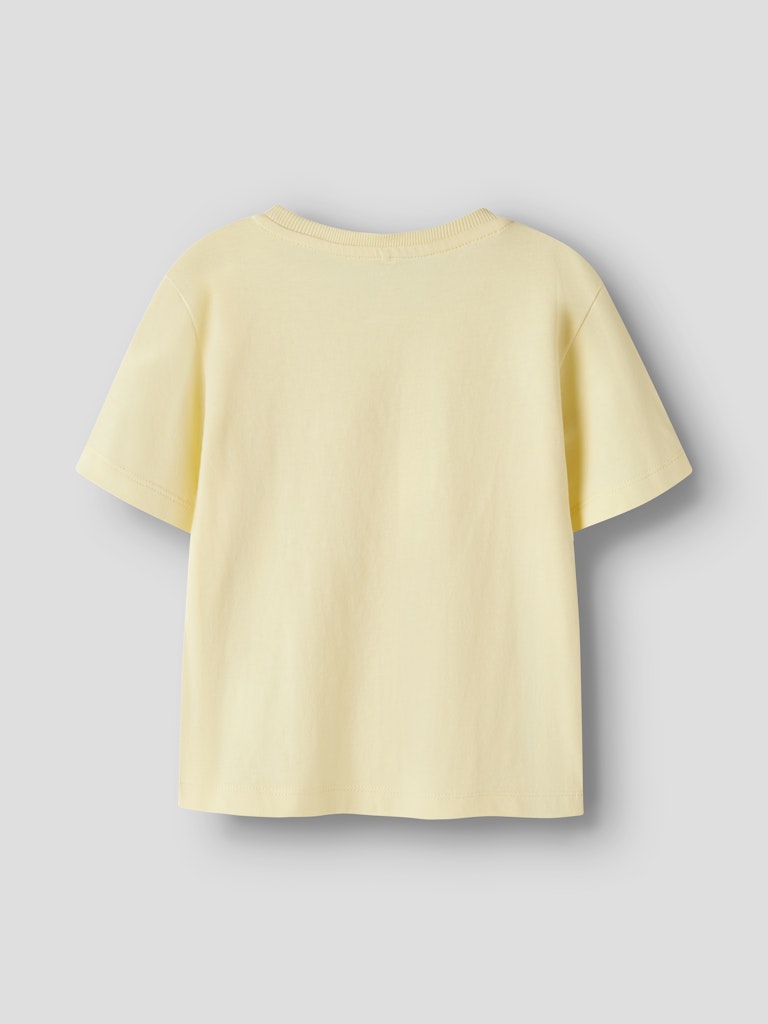 NAME IT Vanyo Short Sleeve T-Shirt Double Cream Dino Surf flat front view