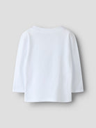 NAME IT Dakan Long Sleeve Top Bright White back view