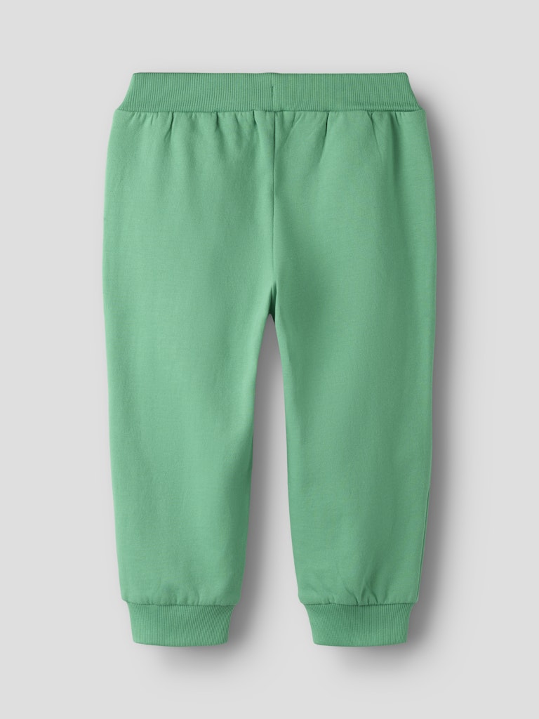 Green sweatpants from behind