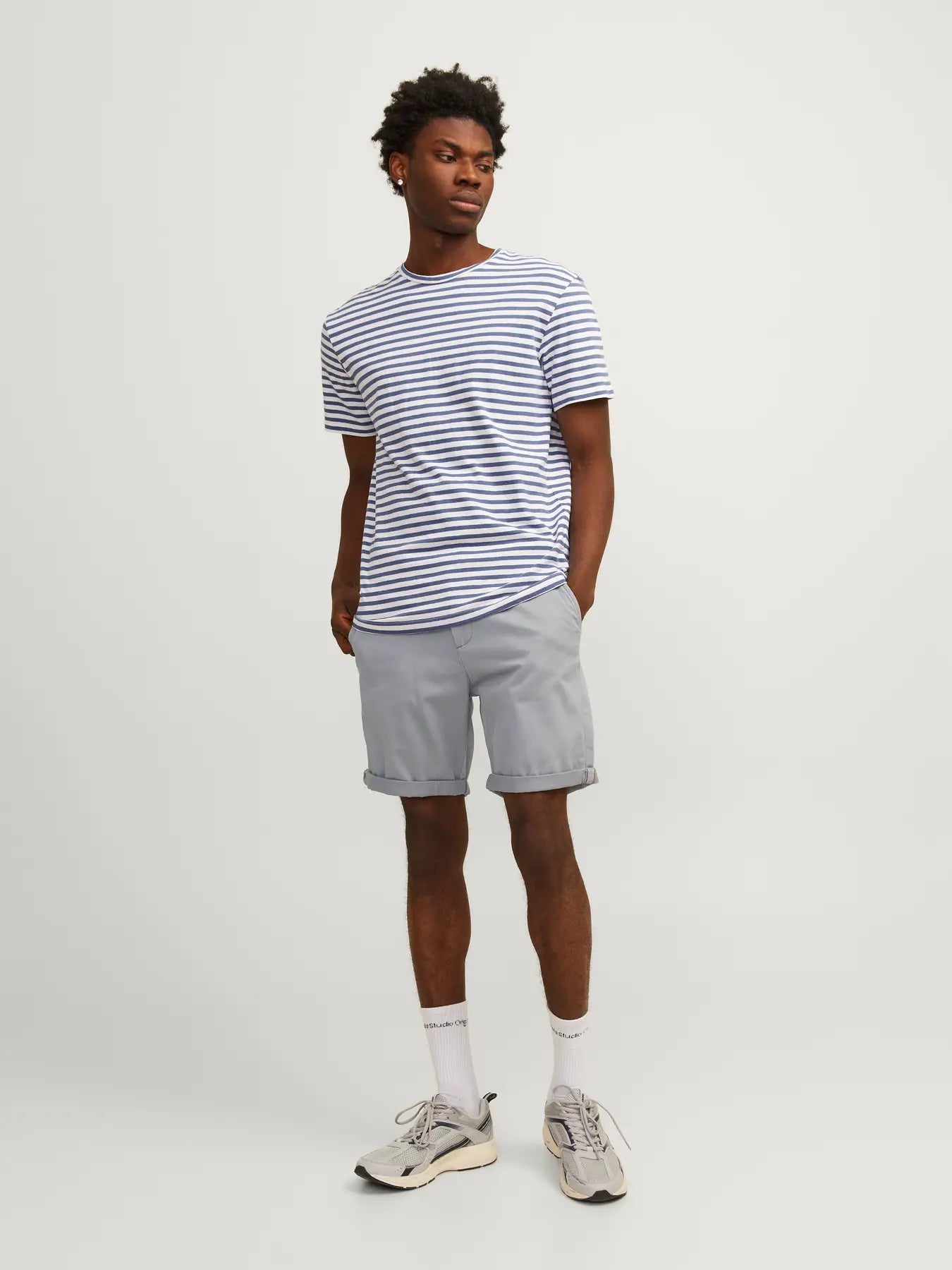 Men's Bowie Shorts Solid-Arona-Model Full Front View