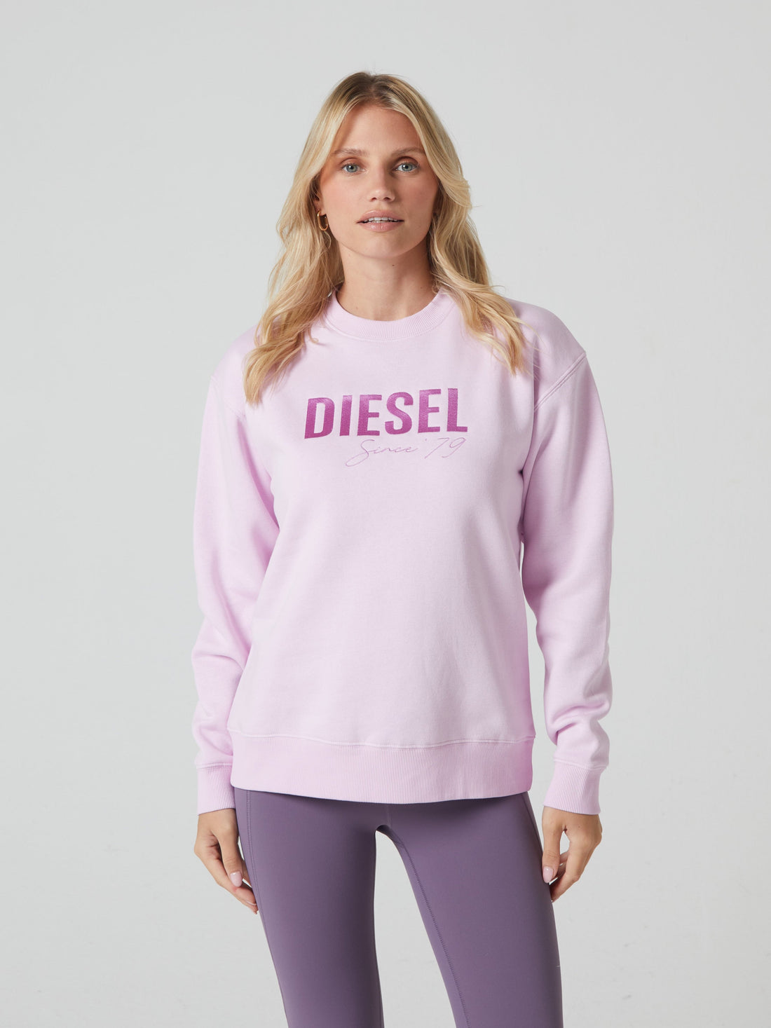 Ladies Nori Pink Quartz Sweatshirt-Model Front View