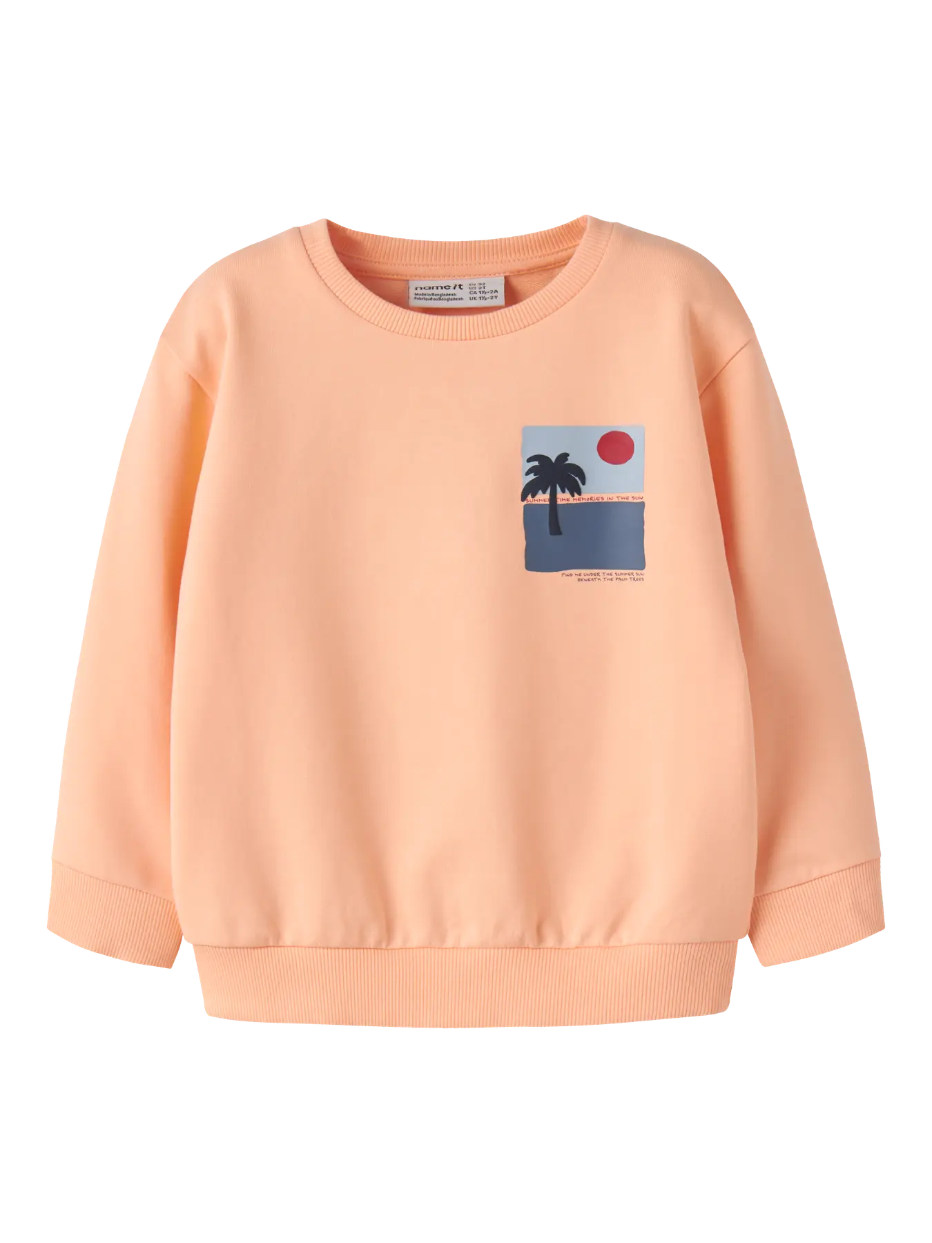NAME IT Jale Sweatshirt Peach Fuzz front view