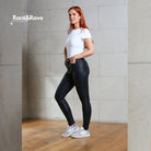 Side view of Nela snake print jeans