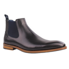 Mens Black Leather Chelsea Boot-