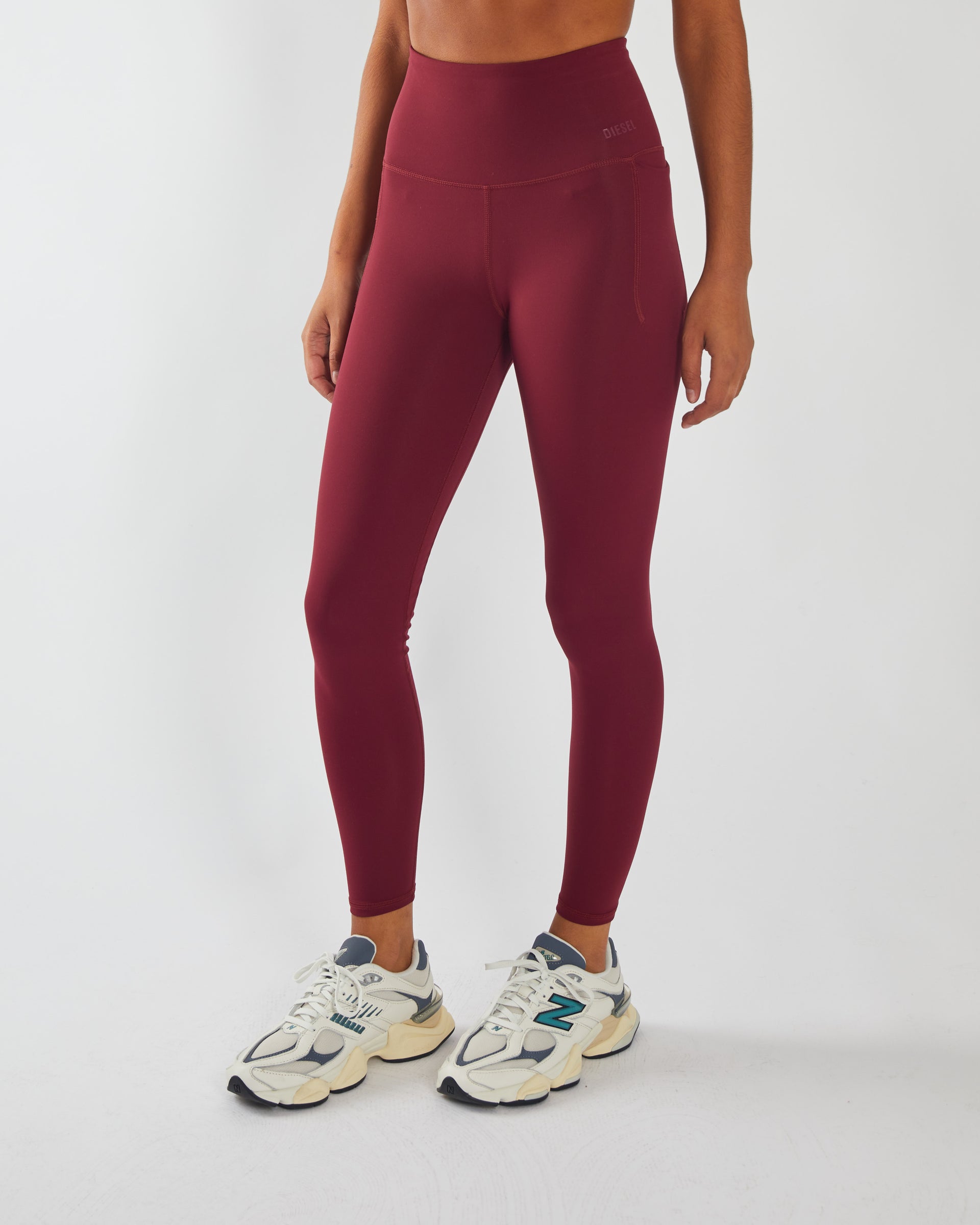 Ladies Odessa Ultra HR Pant - Cranberry Red-Model Front View