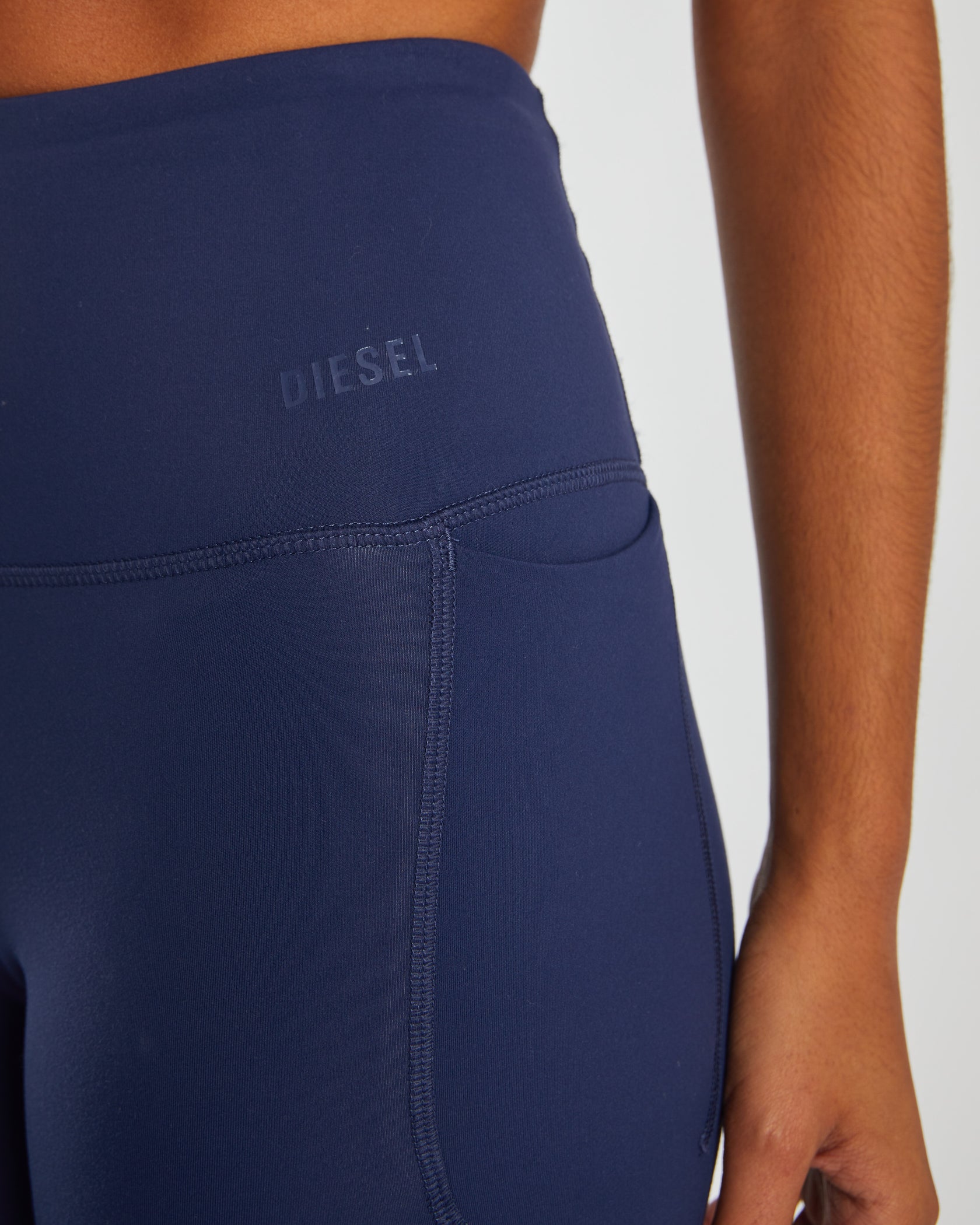 Ladies Odessa Ultra High Rise Pant - Midnight Navy-Logo & Pocket View