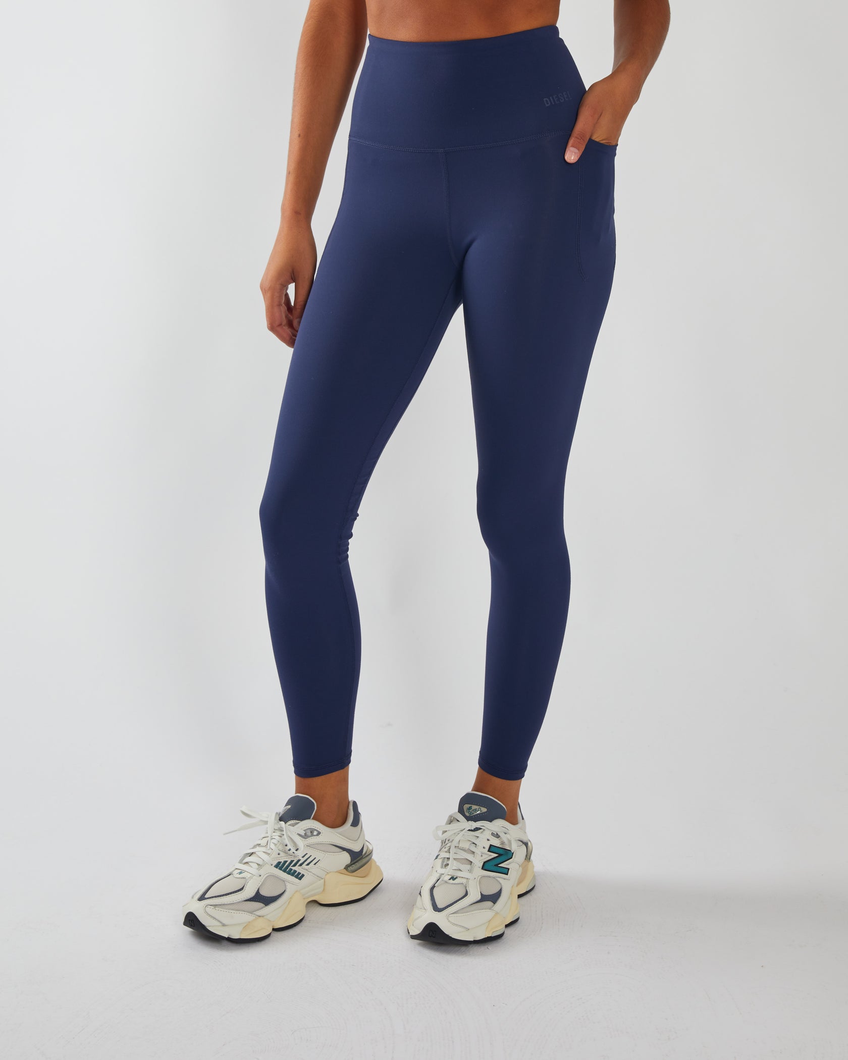 Ladies Odessa Ultra High Rise Pant - Midnight Navy-Model Front View