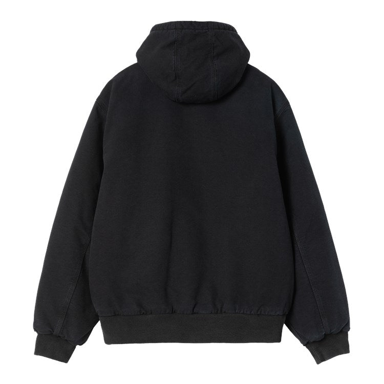 Carhartt WIP OG Active Jacket-Black/Stone Canvas BLACK back view