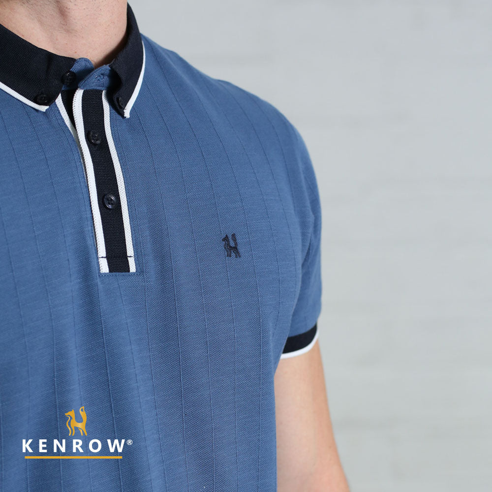 Men's Omar Denim Polo-Logo View