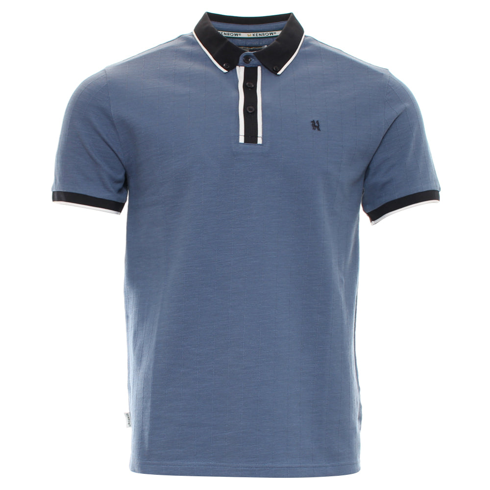 Kenrow Menswear Omar Denim Polo DENIM model front view