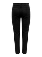 ONLY Emily Straight Leg Denim MA450-Black Denim BLACK DENIM model front view