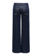 ONLY Juicy Wide Leg Blue Rinse Jeans Blue model front view