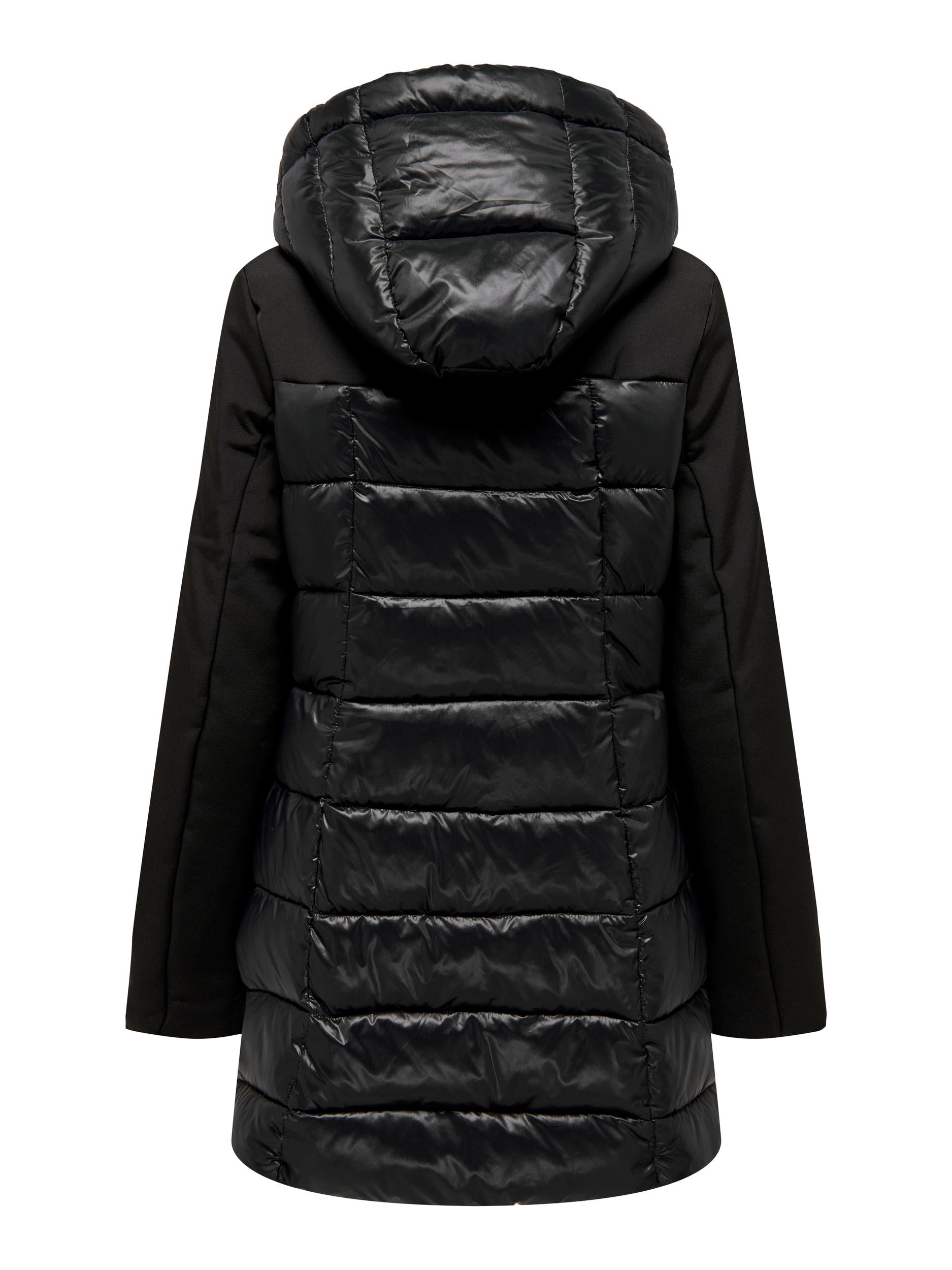Ladies Sophie Mix Puffer-Black-Ghost Back View
