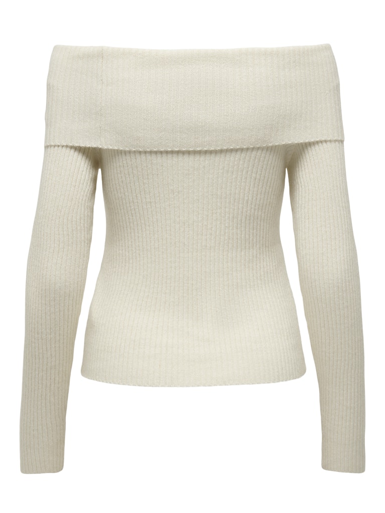 Ladies Katia Long Sleeve Off Shoulder Knit - Whitecap Gray Melange-Back View