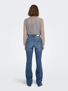 ONLY Blush Mid Flared Denim - Medium Blue Denim Medium Blue Denim model front view