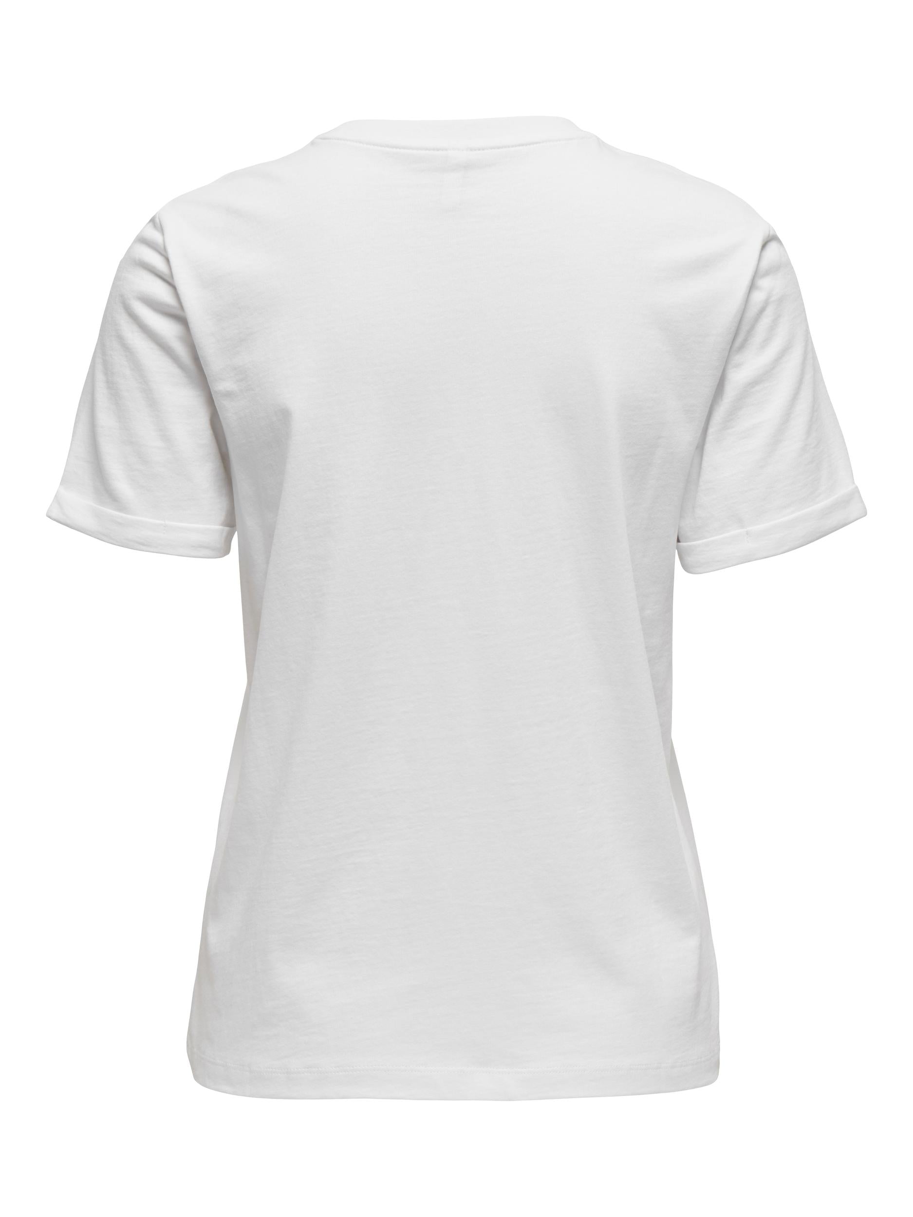 Ladies West Short Sleeve Bright White Tee-Back View