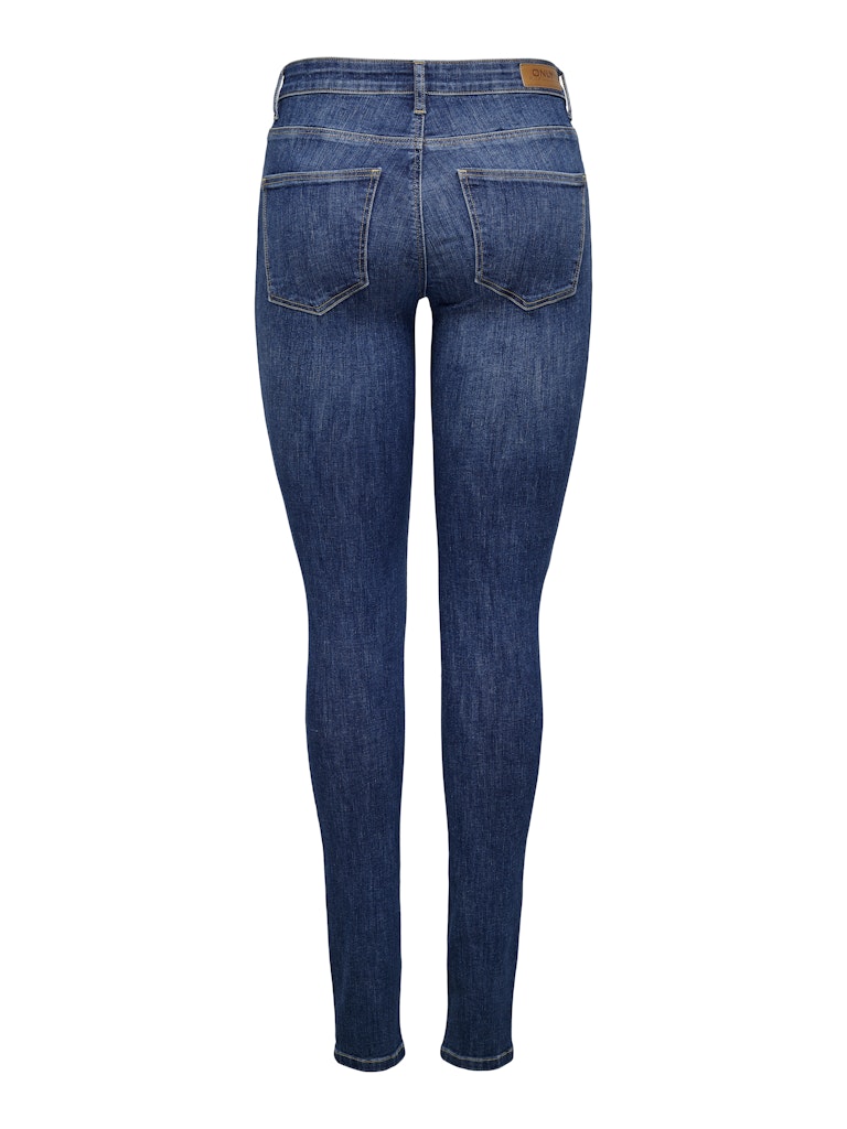ONLY Ann Mid Waist Skinny Denim Jeans Dark Blue Denim model front view