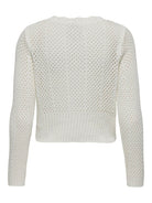 ONLY Roselia Long Sleeve V-Neck Knit Cardigan-Cloud Dancer Cloud Dancer detail view