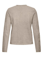 ONLY Loyal Long Sleeve Oneck Knit - Beige Melange Beige Melange side view