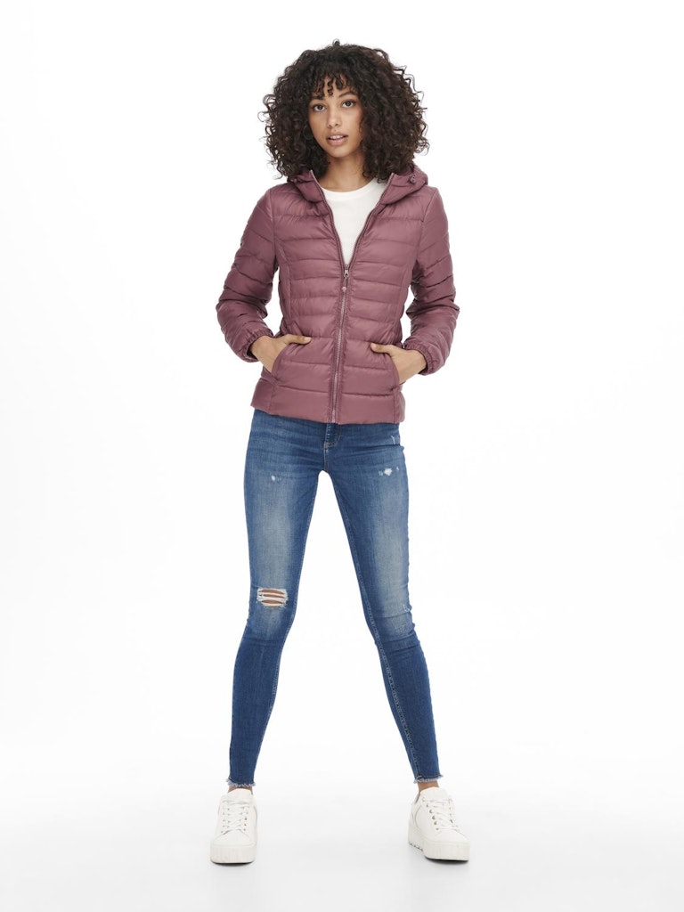 Ladies Tahoe Hood Jacket-Rose Brown-Model Full Front View