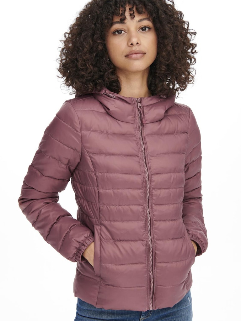 Ladies Tahoe Hood Jacket-Rose Brown-Jacket Closed View