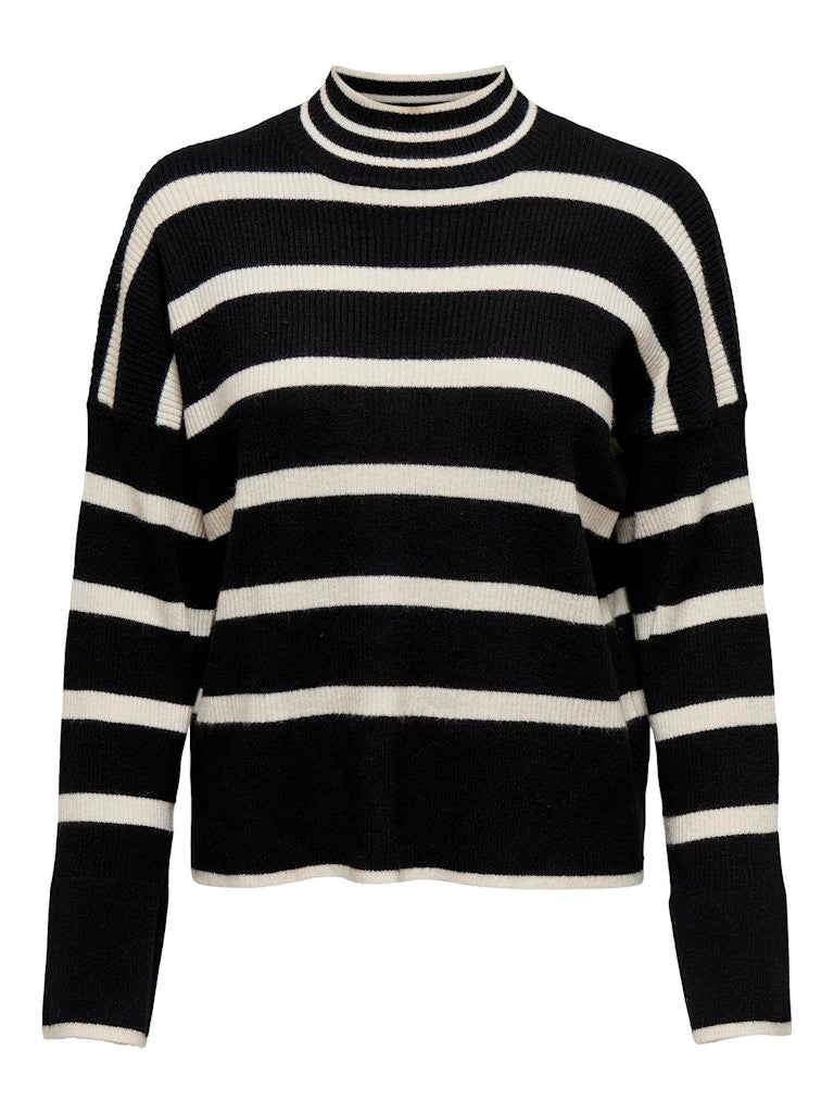 ONLY Ibil Long Sleeve High Neck Pullover Knit-Black BLACK detail view