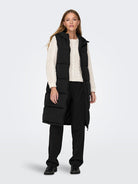 ONLY Alina Long Gilet-Black BLACK front view