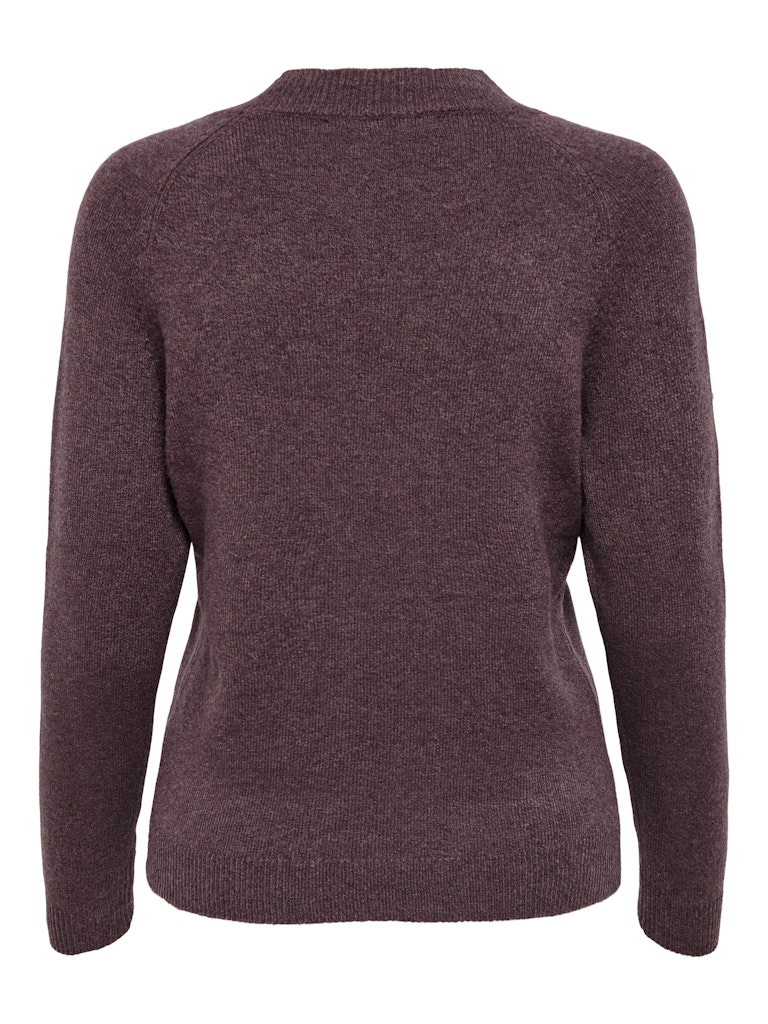 Ladies Rica Life Long Sleeve Pullover Knit - Rose Brown-Ghost Back View