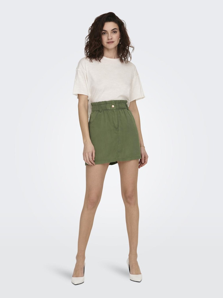 ONLY Ova Aris Life High Waist Cargo Skirt-Four Leaf Clover Four Leaf Clover model front view