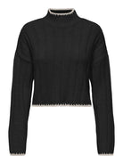 ONLY Chick Stitch Long Sleeve High Neck Black detail view