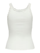 ONLY Sharai Lace Tank Top-Cloud Dancer Cloud Dancer back view