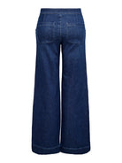 Full back view of Madison high waist wide leg jeans