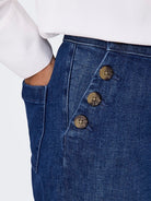 Front button detail on Madison high waist jeans