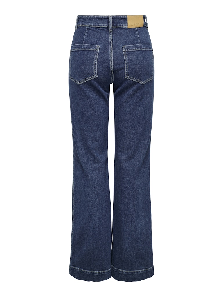 Blue jeans on a white background