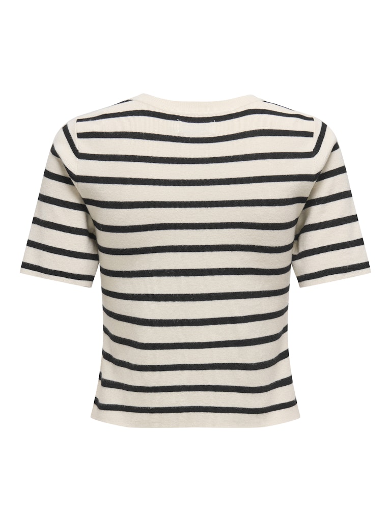 ONLY Fie 2/4 Pullover Short Sleeve Knit-Cloud Dancer Cloud Dancer back view